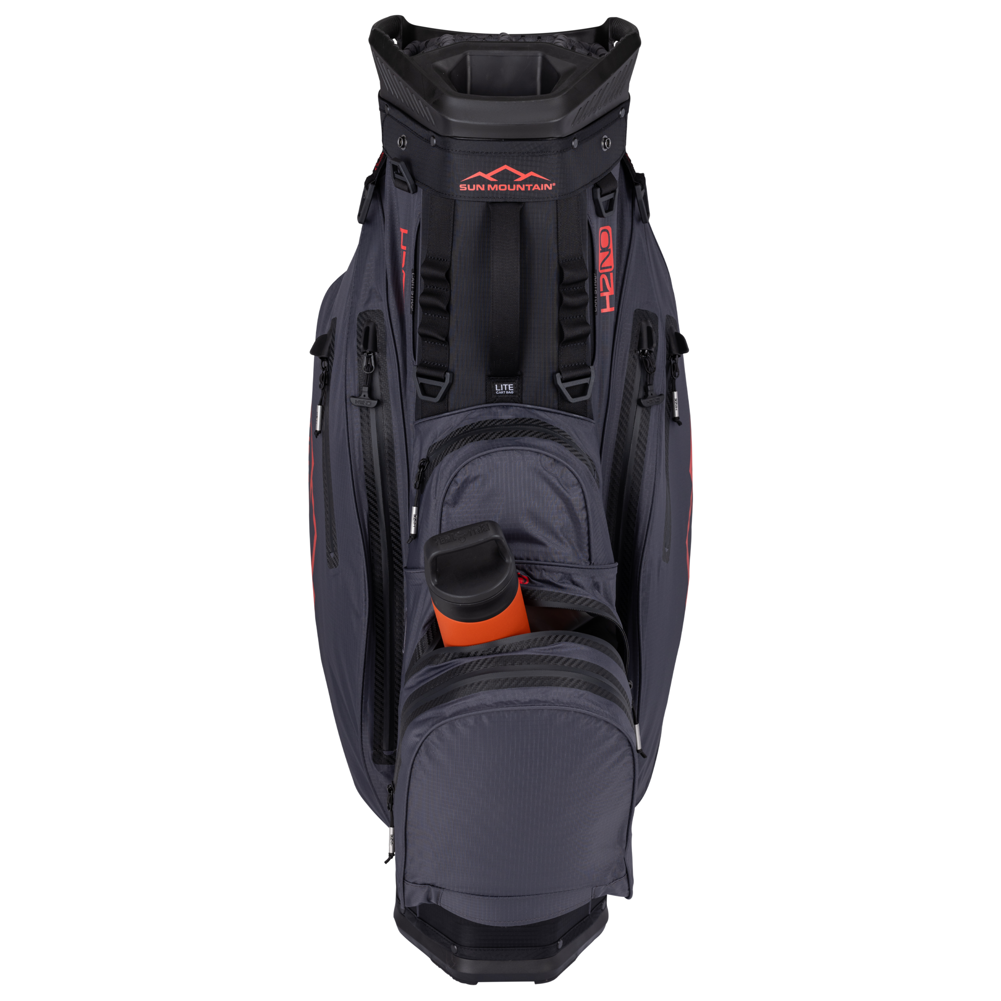 Sun Mountain H2NO Lite cartbag black/steel/red