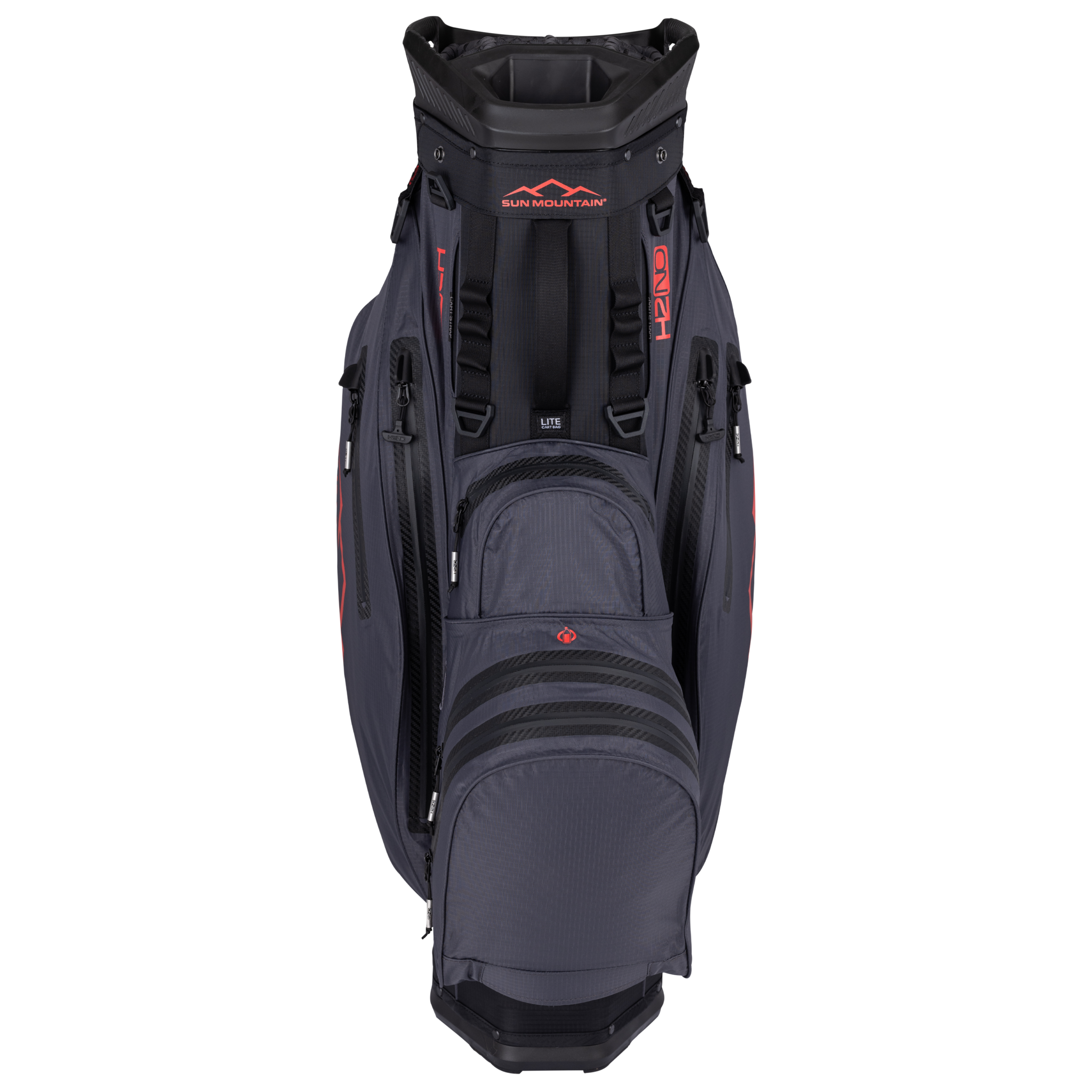 Sun Mountain H2NO Lite cartbag black/steel/red