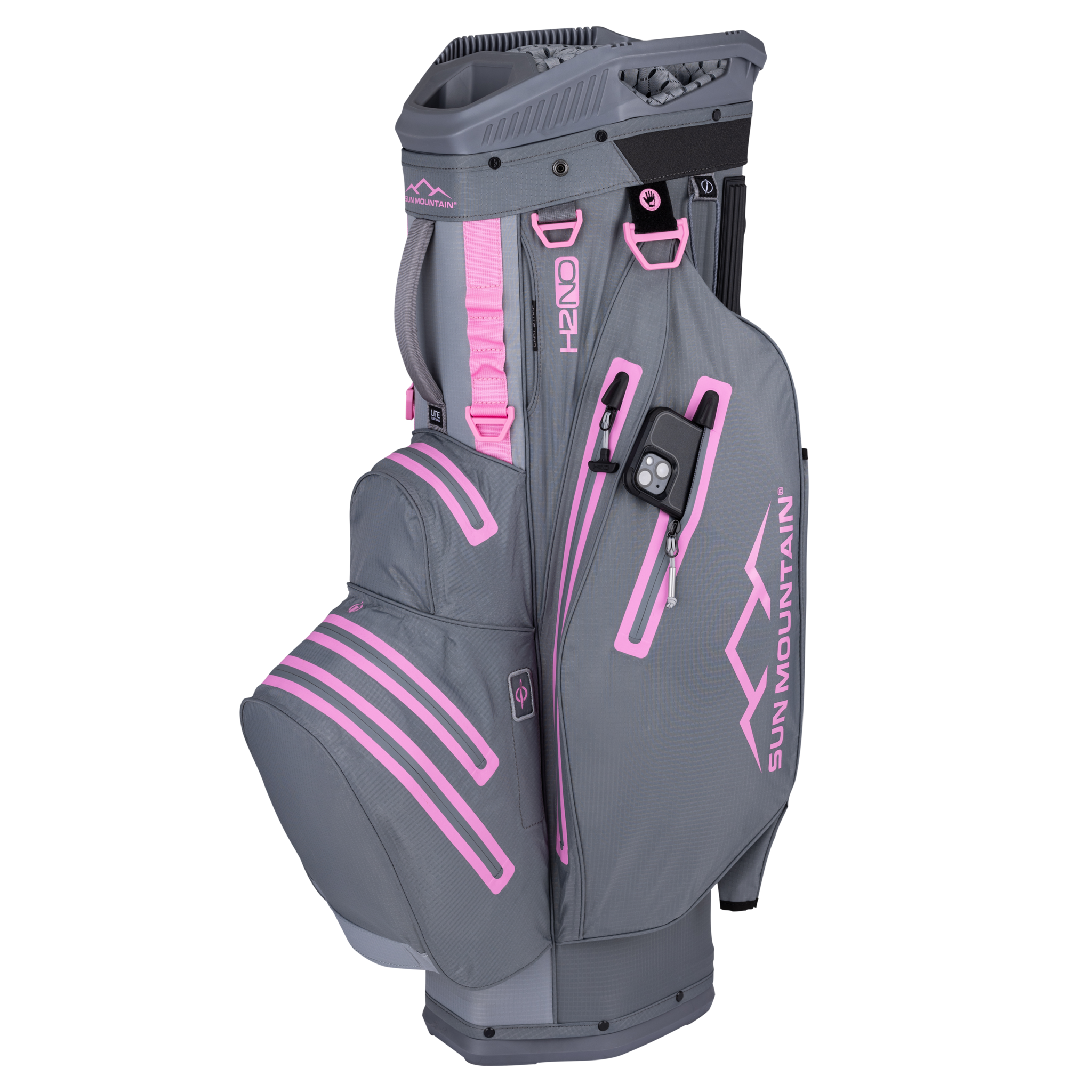 Sun Mountain H2NO Lite cartbag nickel/pink
