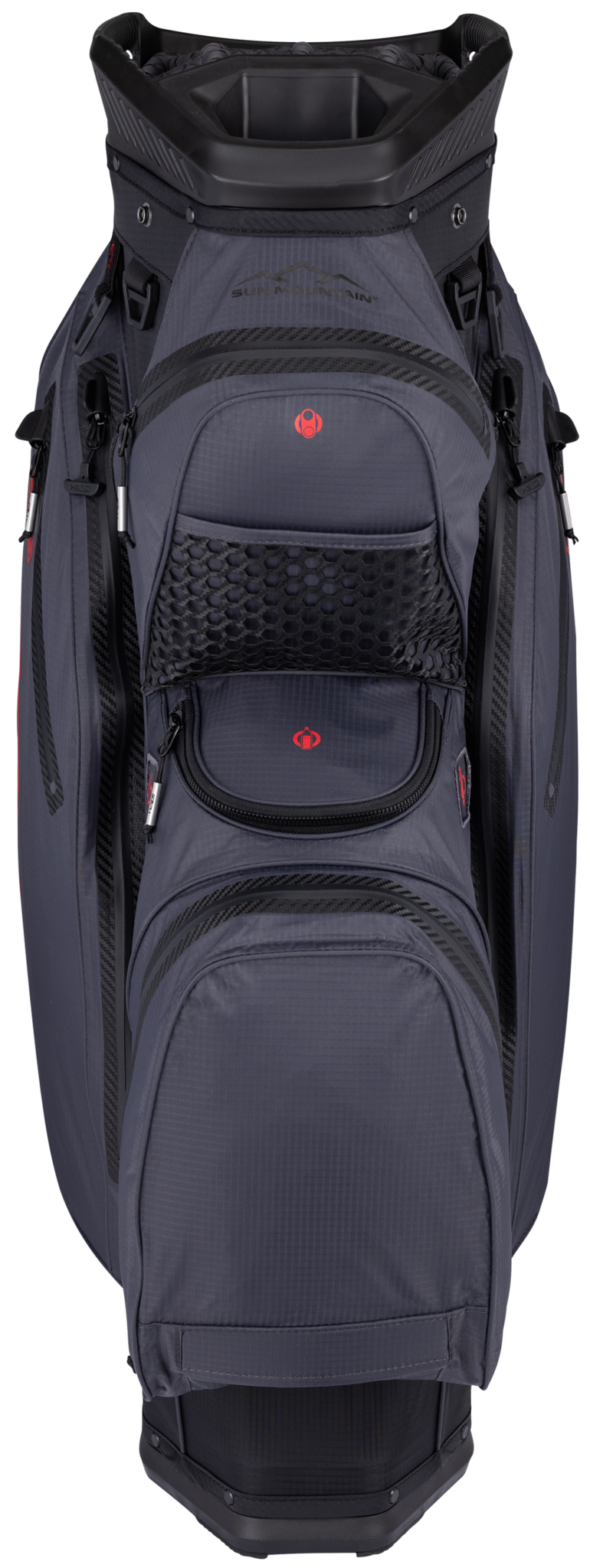 Sun Mountain H2NO Staff Cartbag black/steel/red