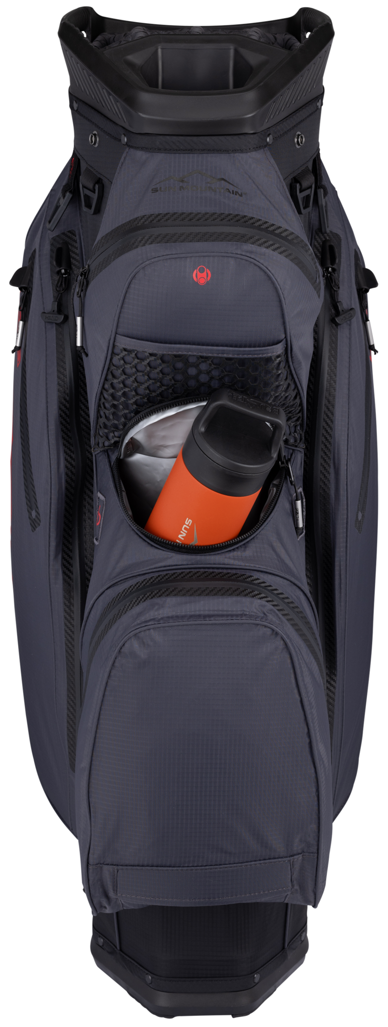 Sun Mountain H2NO Staff Cartbag black/steel/red