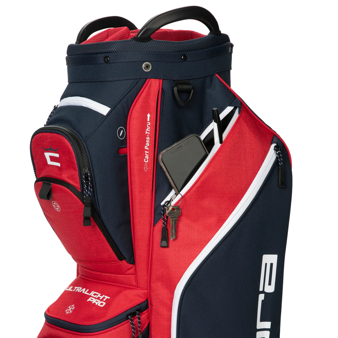 Cobra Ultralight Pro cartbag navy/rood
