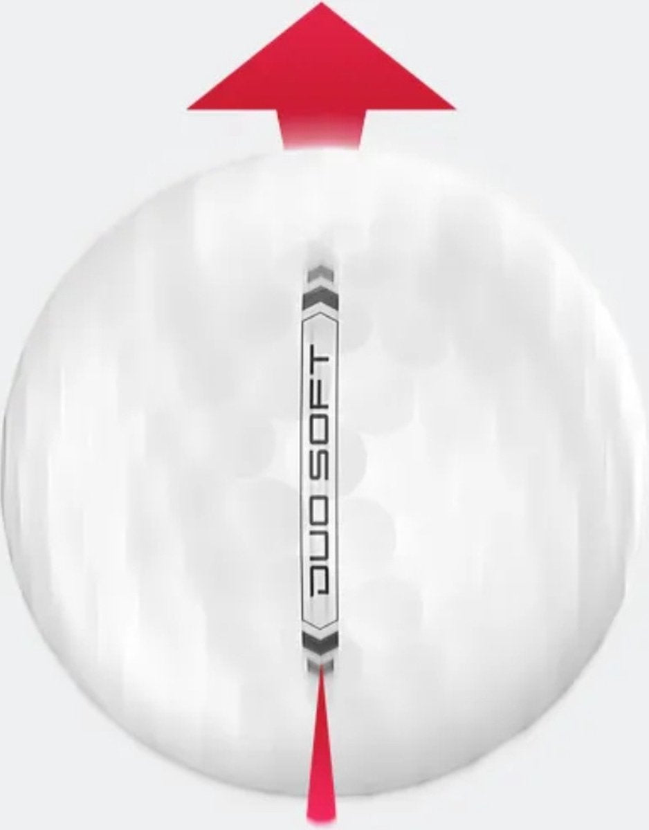 Wilson Staff DUO Soft Golfballen 2023 - Wit - 12 Stuks