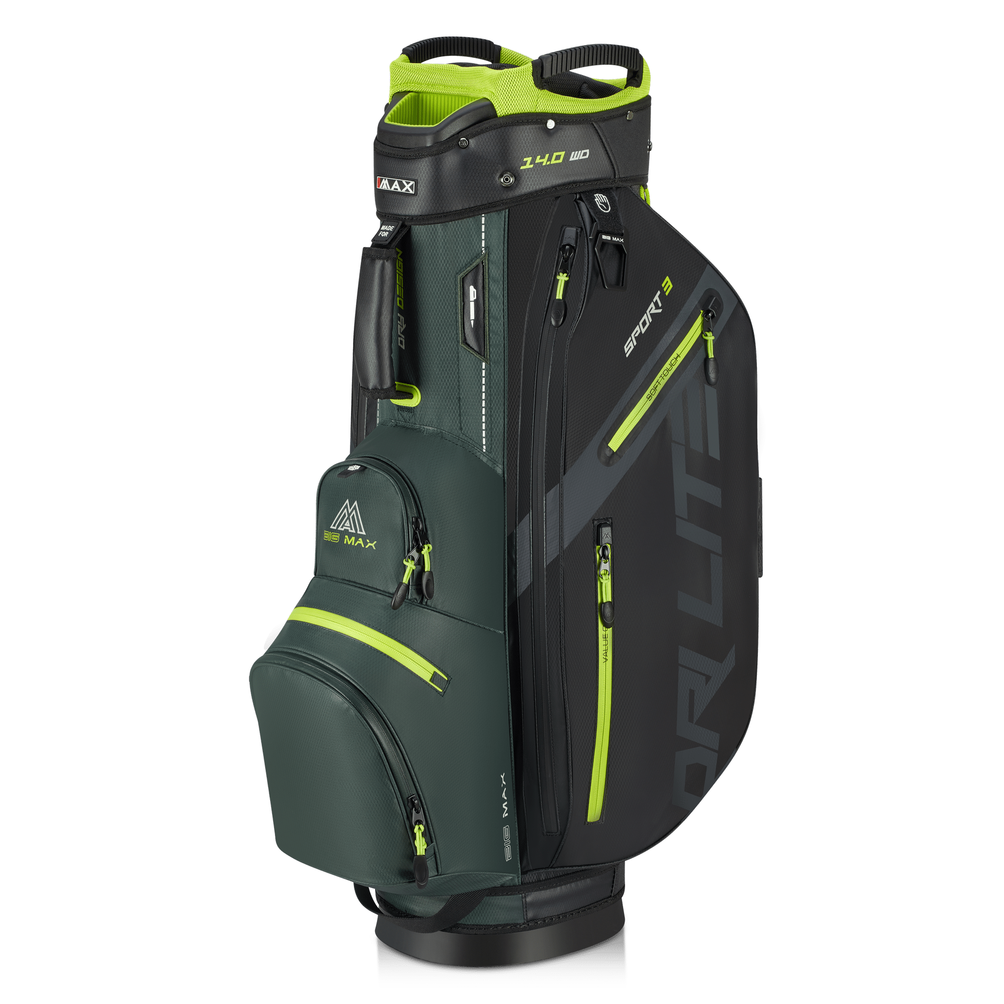 Big Max Dri Lite Sport 3 cartbag forrestgreen/zwart