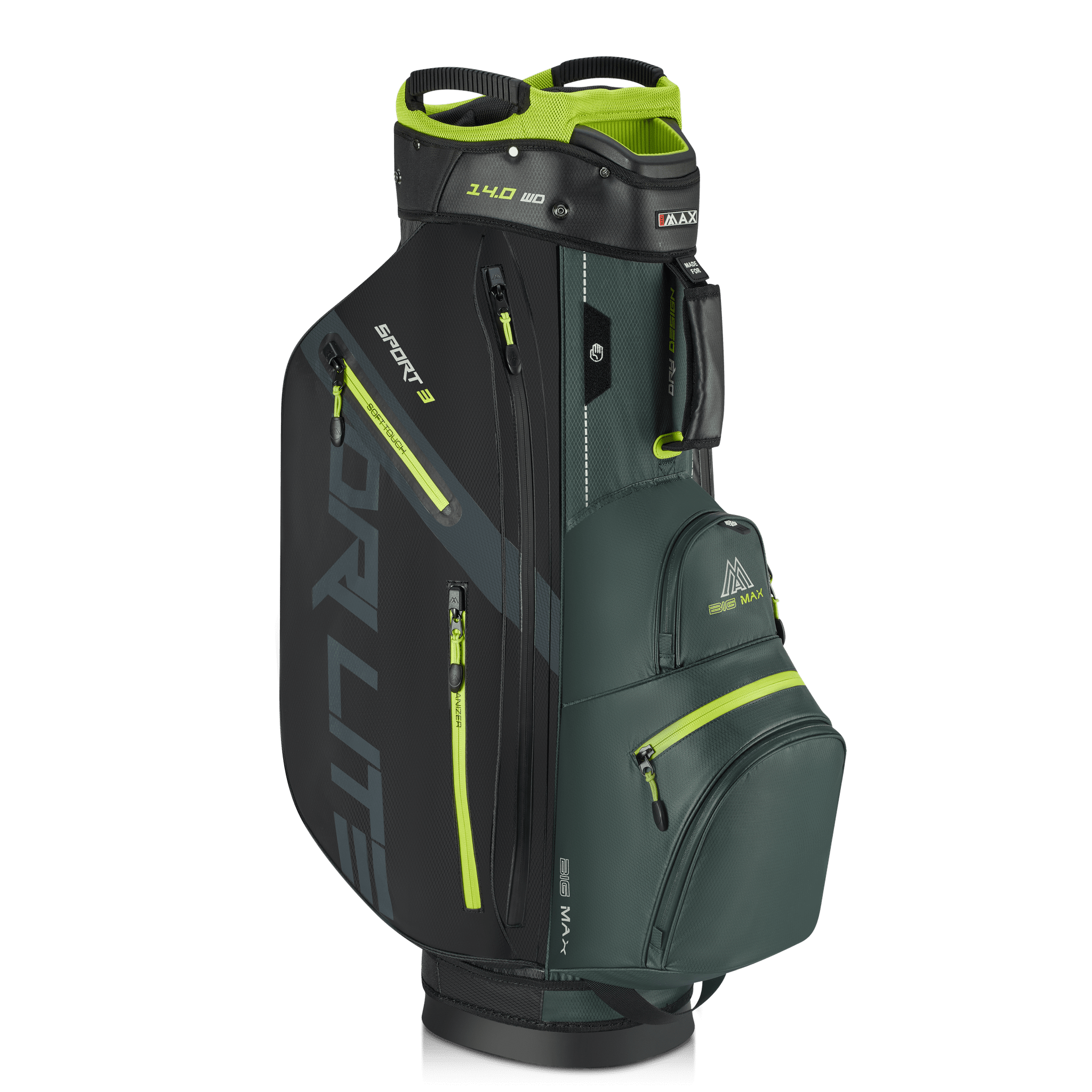 Big Max Dri Lite Sport 3 cartbag forrestgreen/zwart