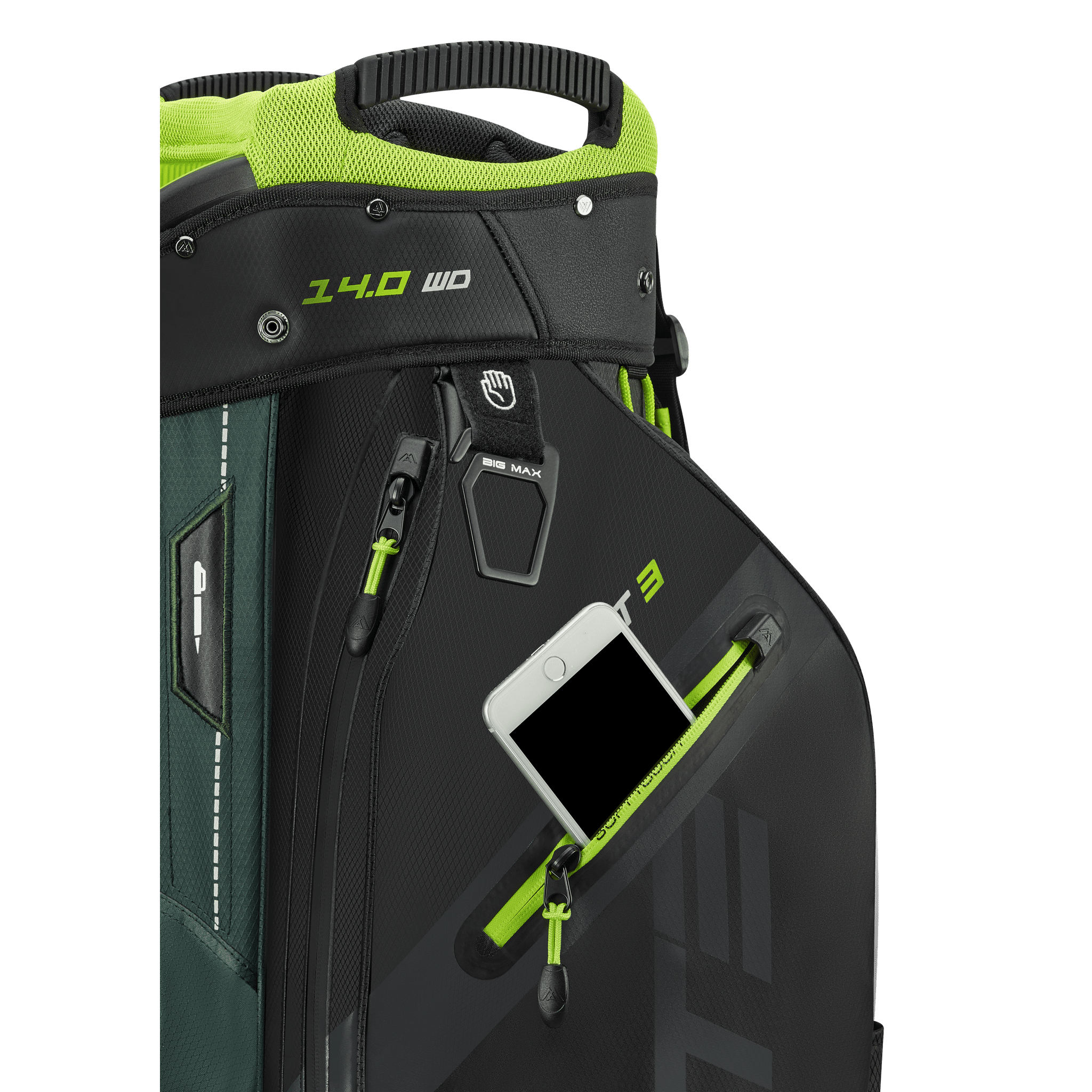 Big Max Dri Lite Sport 3 cartbag forrestgreen/zwart