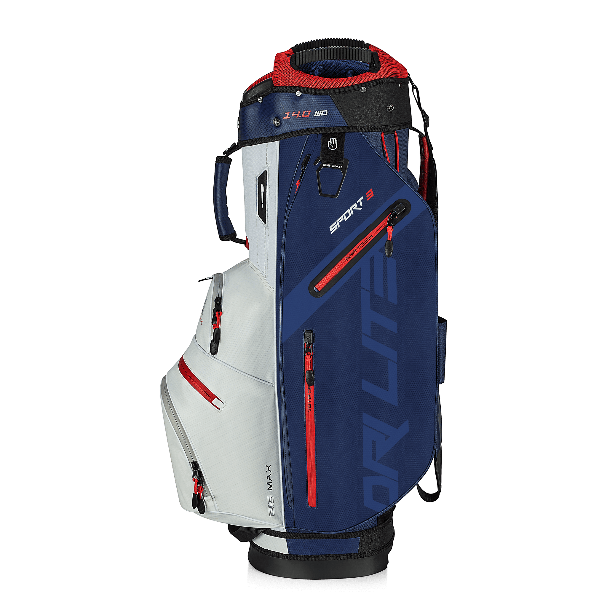 Big Max Dri Lite Sport 3 cartbag navy/wit/rood