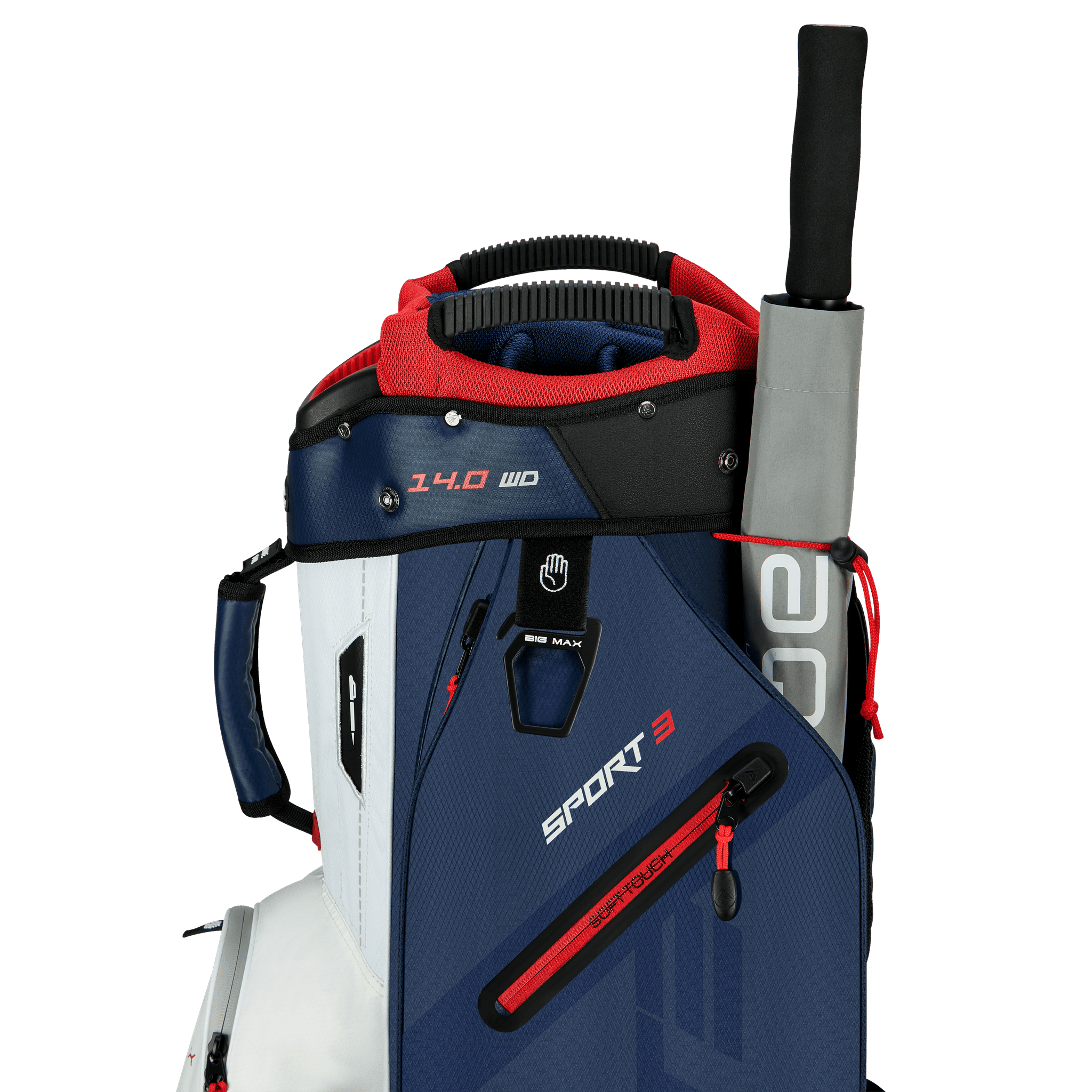 Big Max Dri Lite Sport 3 cartbag navy/wit/rood