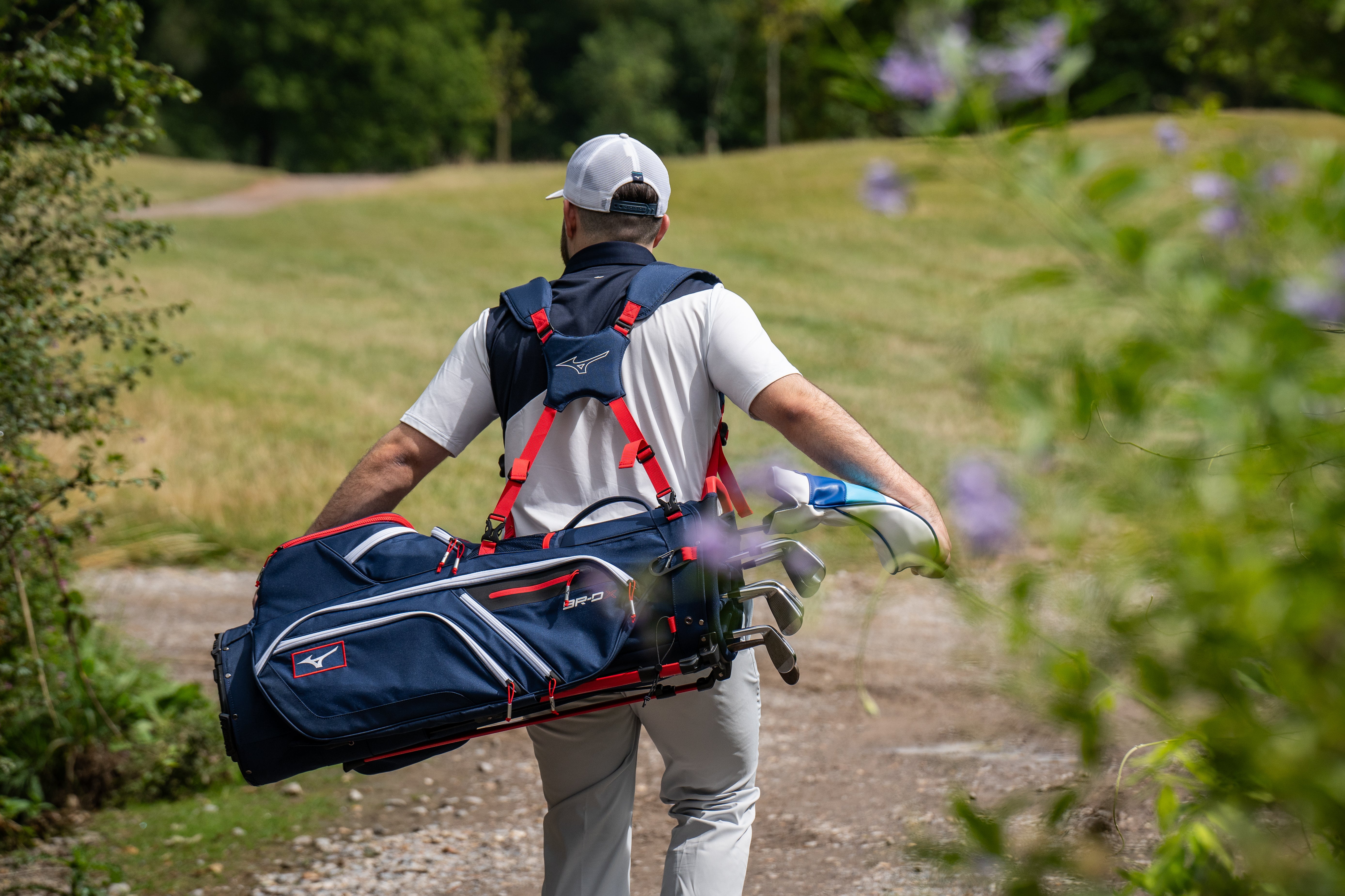 Mizuno BR DX hybrid standbag  navy/rood