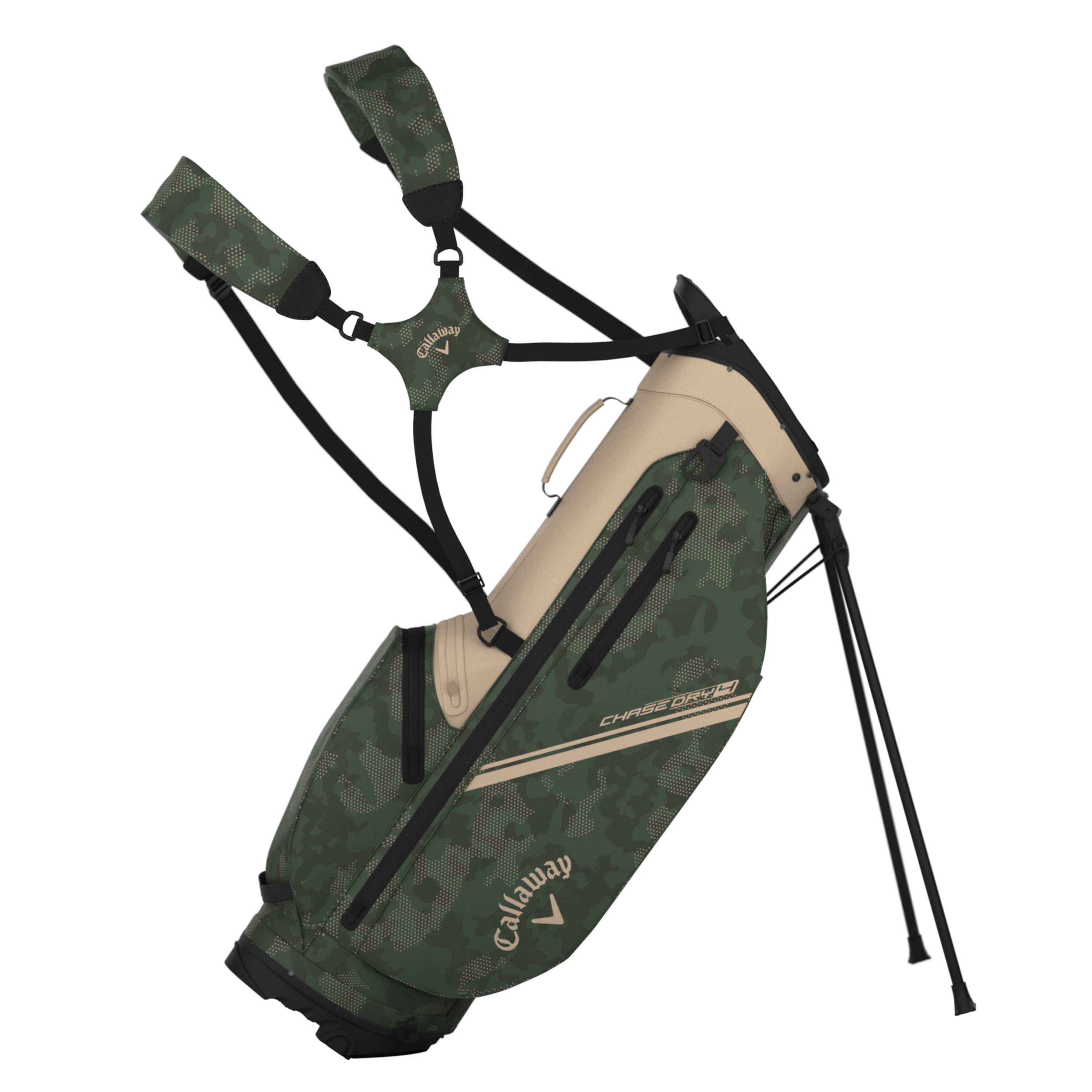 Callaway Chase Dry standbag tan green field camo
