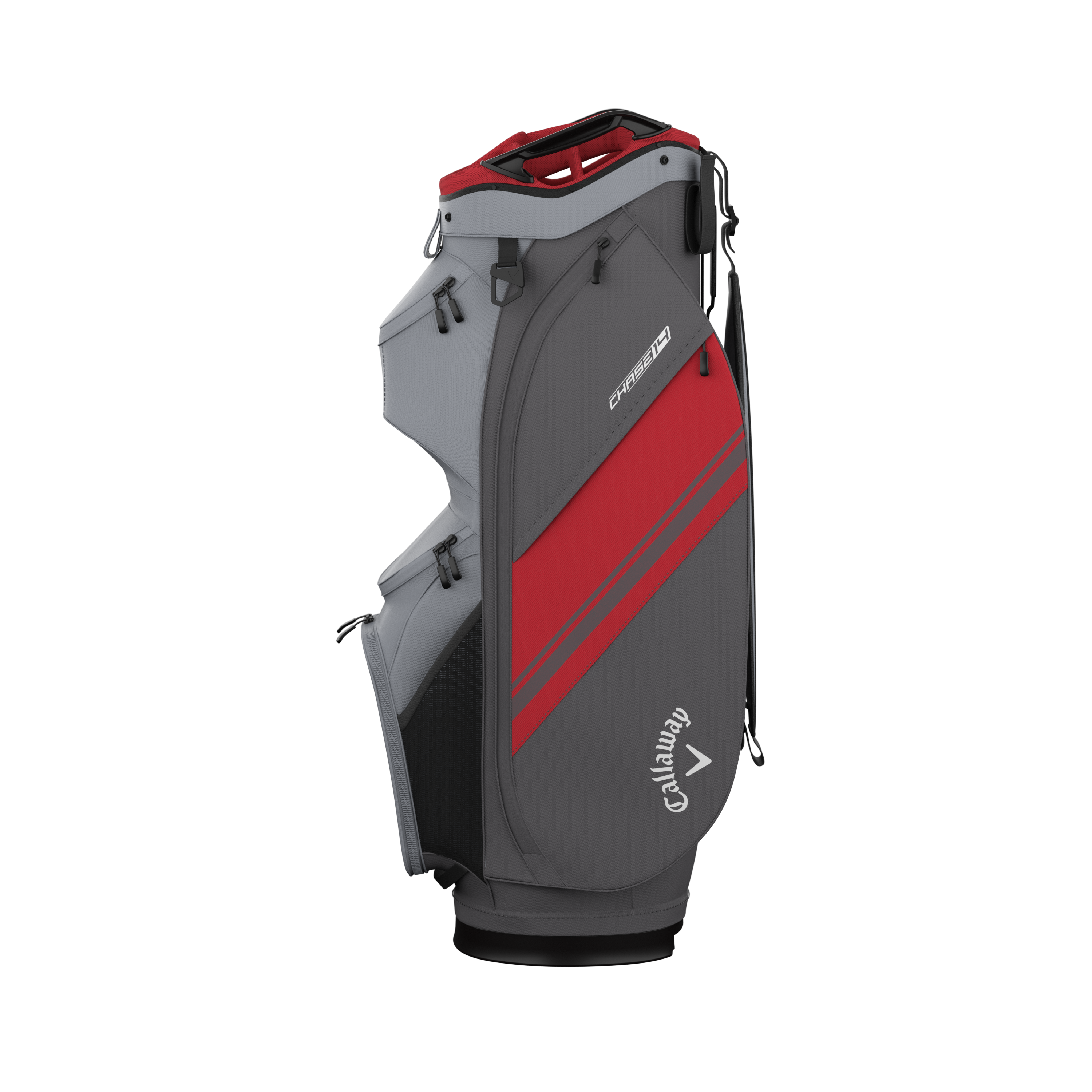 Callaway Chase 14 cartbag 2026 steel/graphite/red