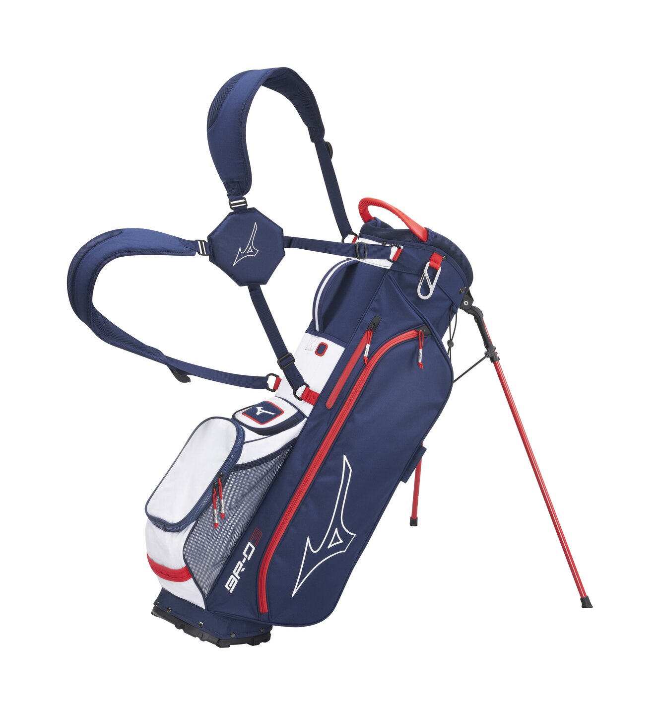 Mizuno BR D3 standbag navy rood