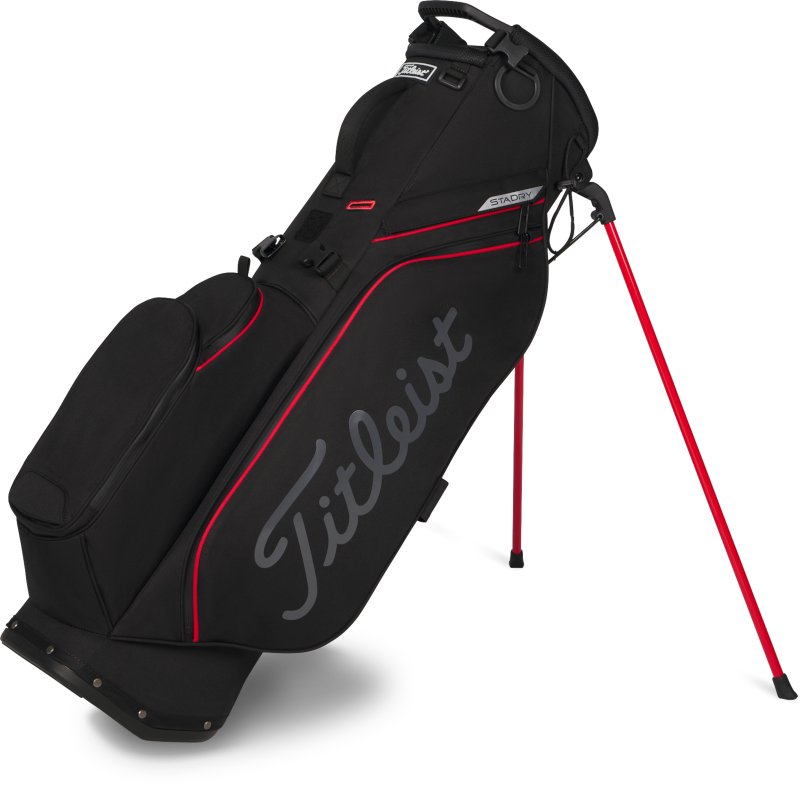 Titleist Players S4 Stadry stand bag zwart rood