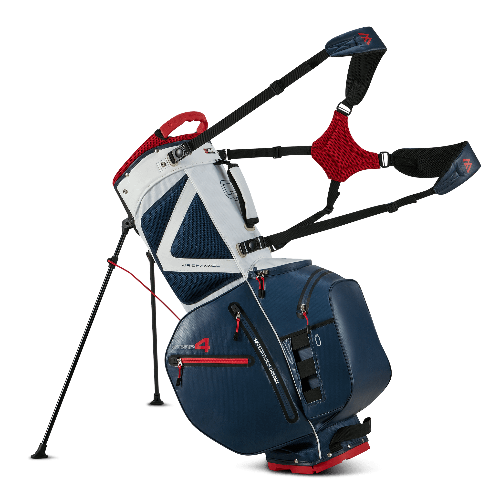 Big Max Aqua Hybrid 4 standbag navy/wit/rood