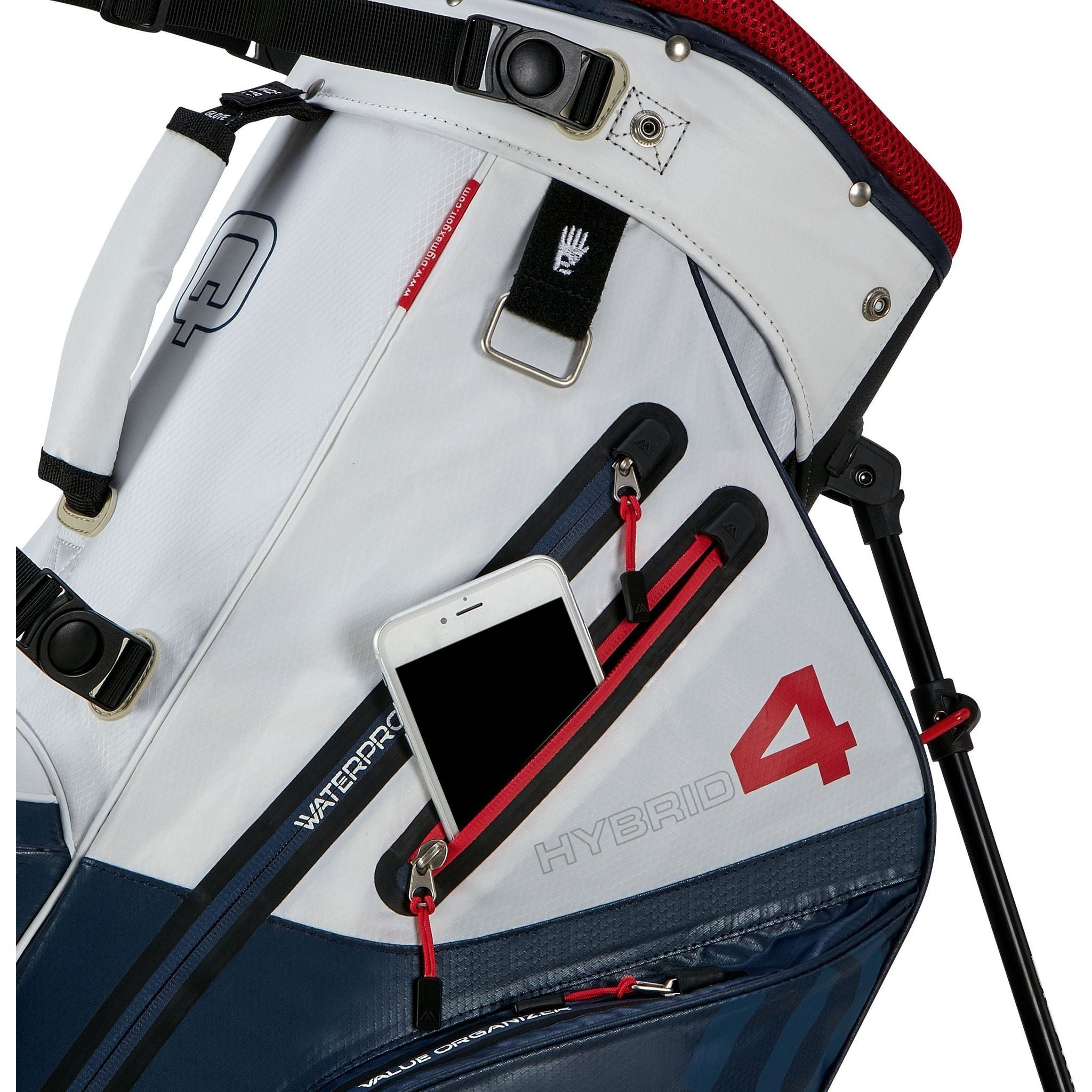 Big Max Aqua Hybrid 4 standbag navy/wit/rood