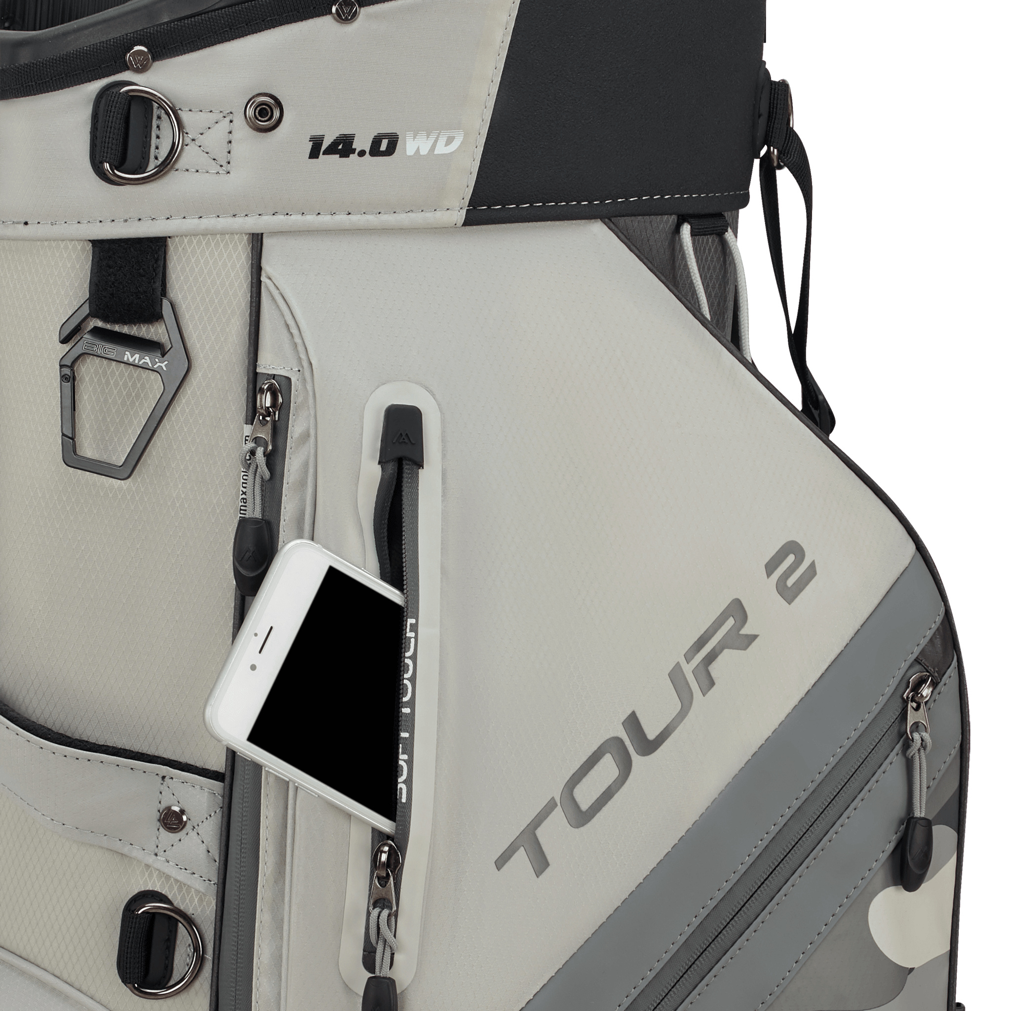 Big Max Dri Lite Tour 2 Cartbag camo/grijs/wit