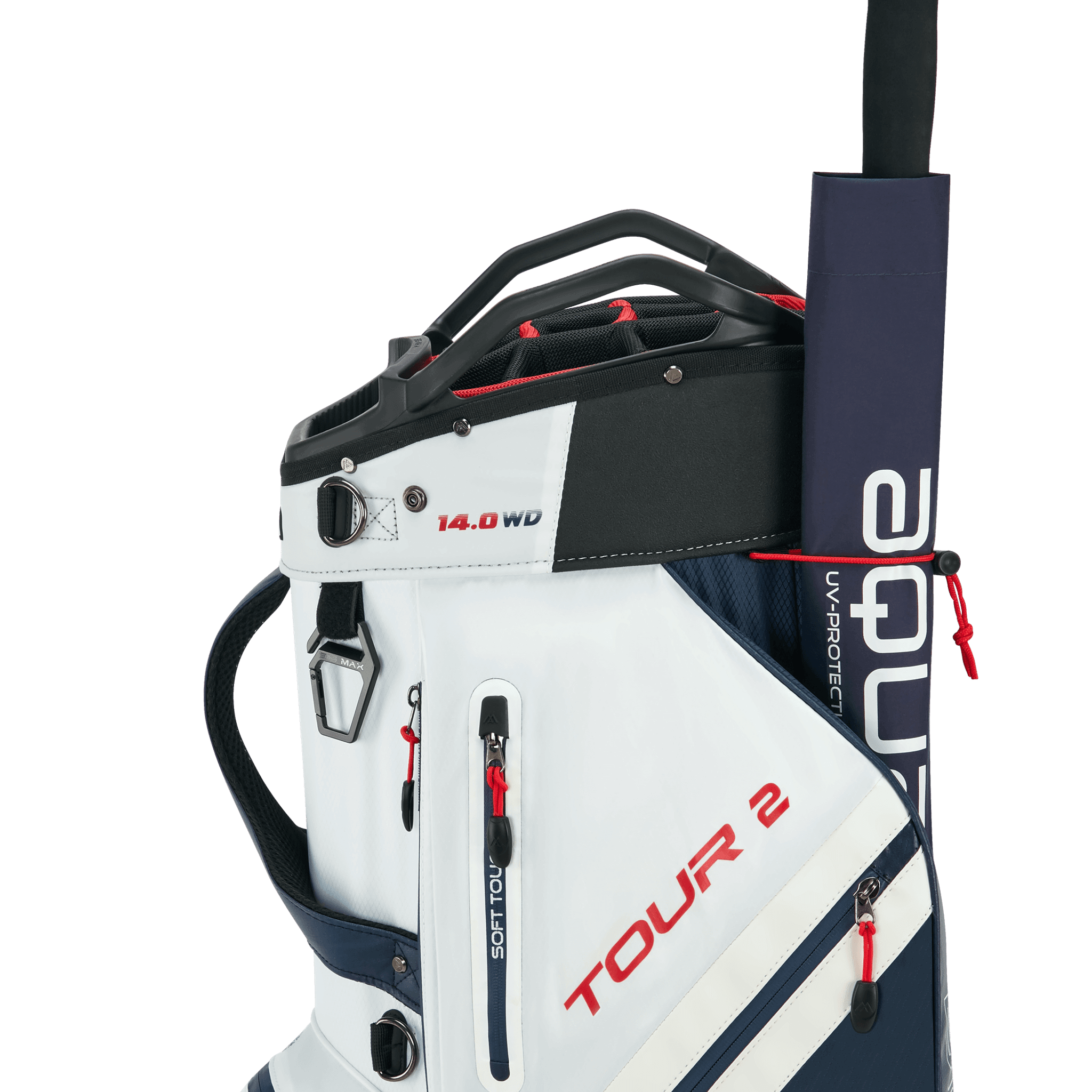 Big Max Dri Lite Tour 2 Cartbag rood/navy/wit