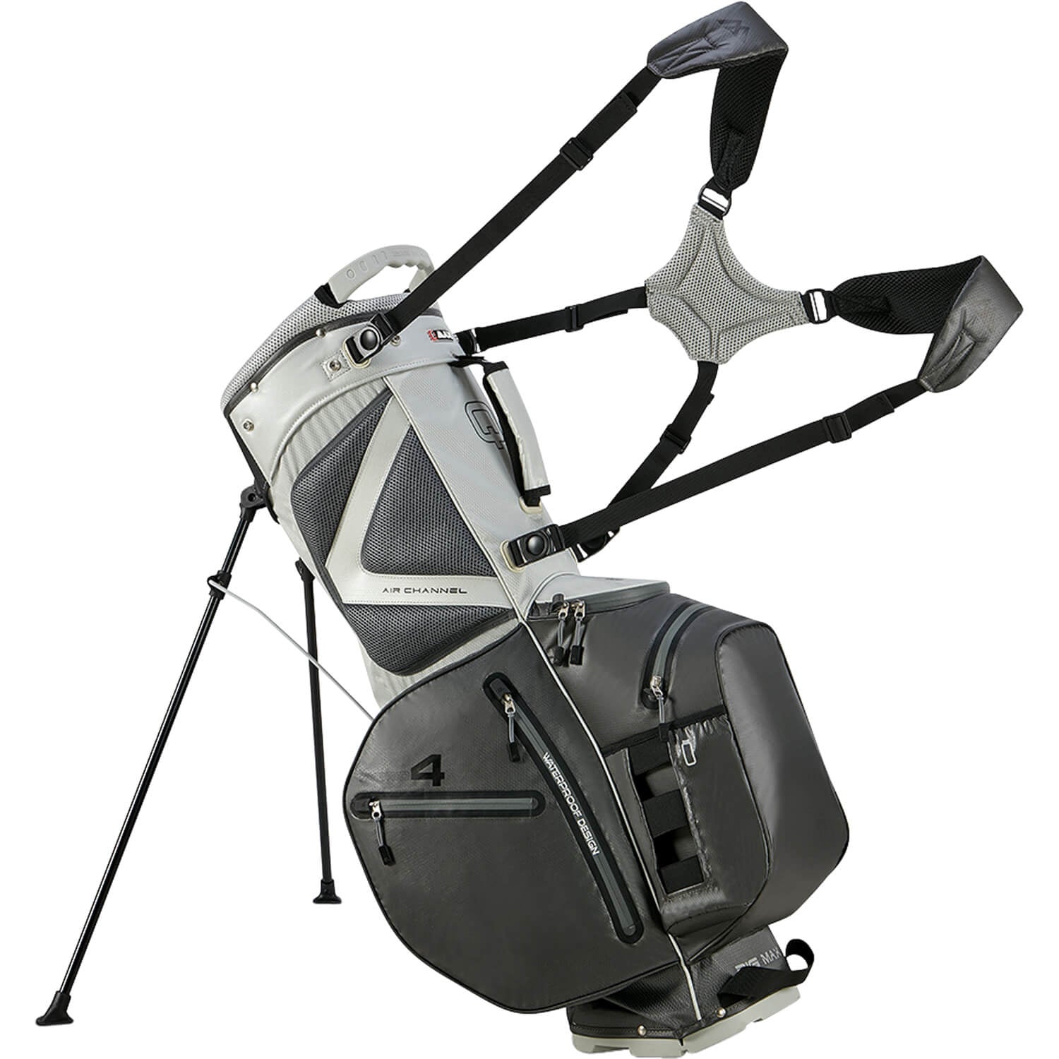 Big Max Aqua Hybrid 4 standbag grijs/zilver