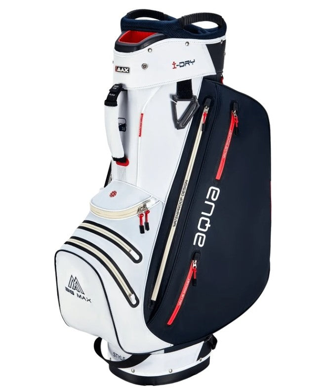 big max aqua style 4 cart bag wit navy rood