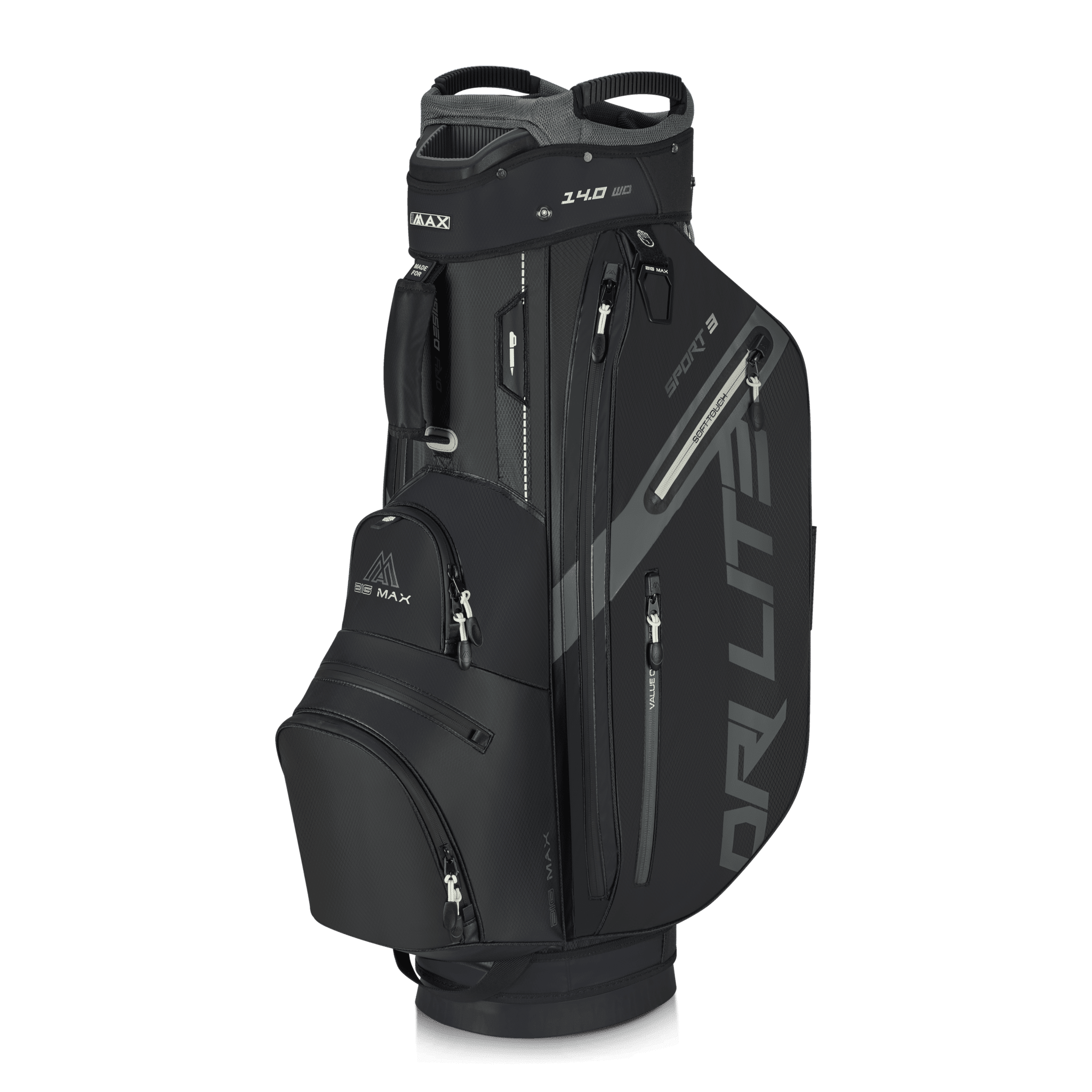 big max dri lite sport 3 cartbag zwart