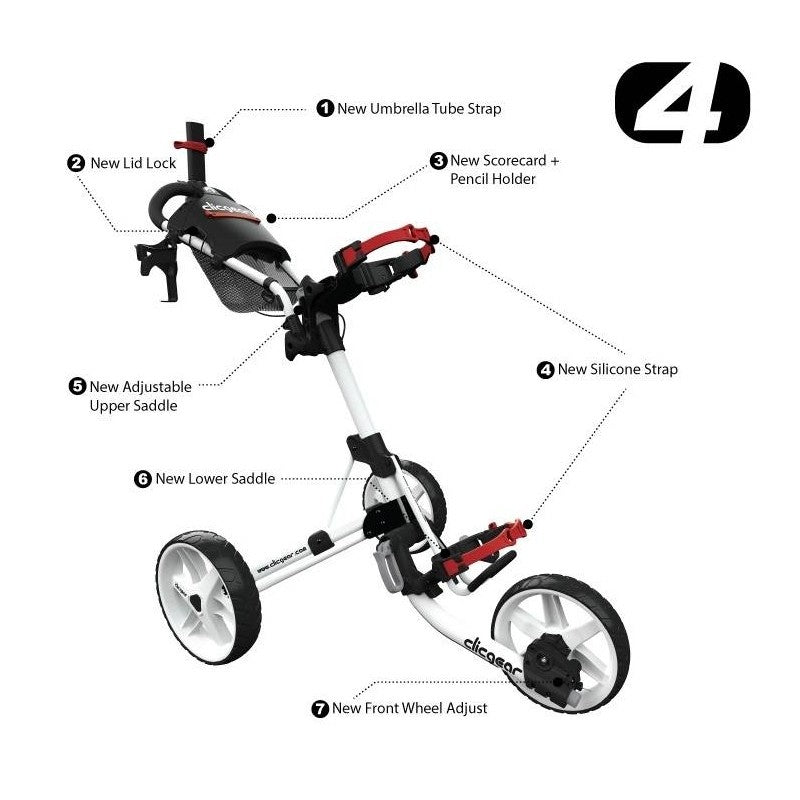 Clicgear 4.0 golftrolley rose