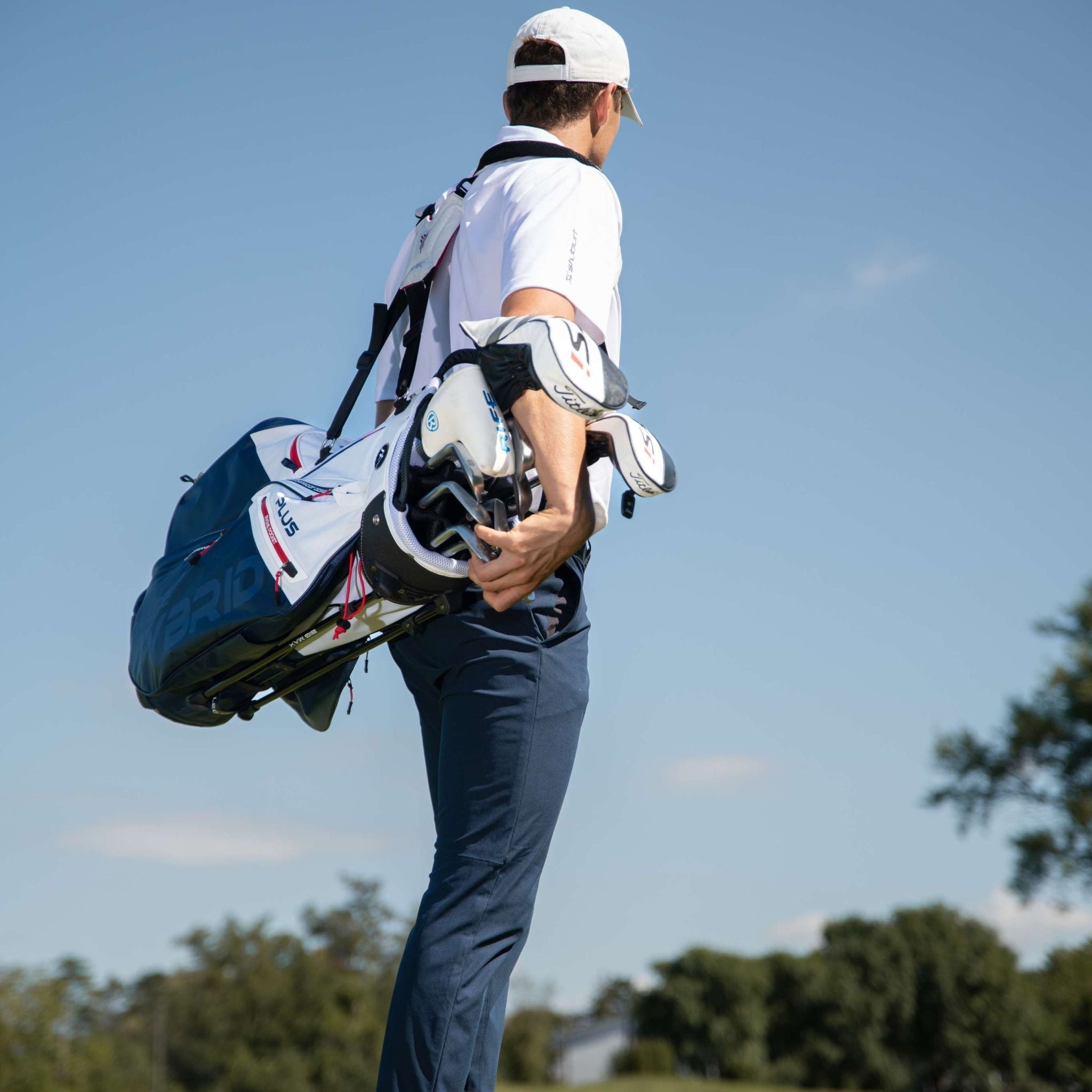 Big Max Dri Lite Hybrid Plus standbag wit/marine