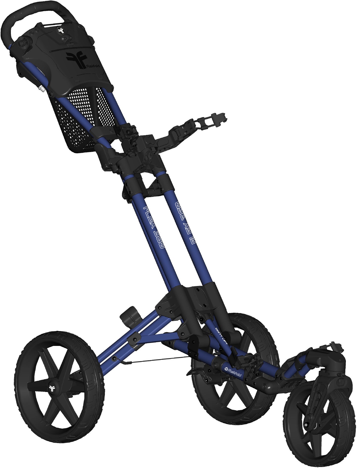 Fastfold 360 golftrolley blauw/zwart