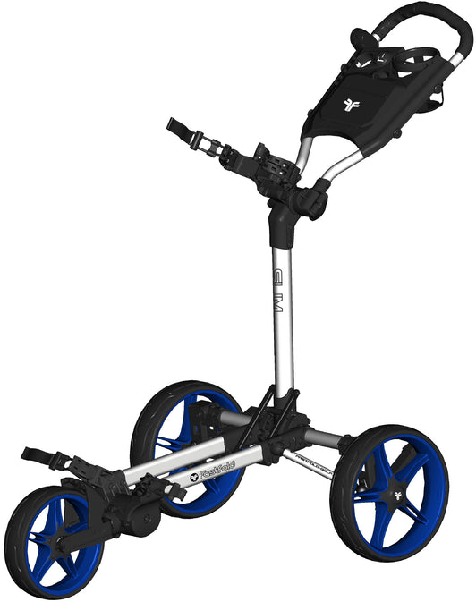 Fastfold Slim golftrolley blauw/wit