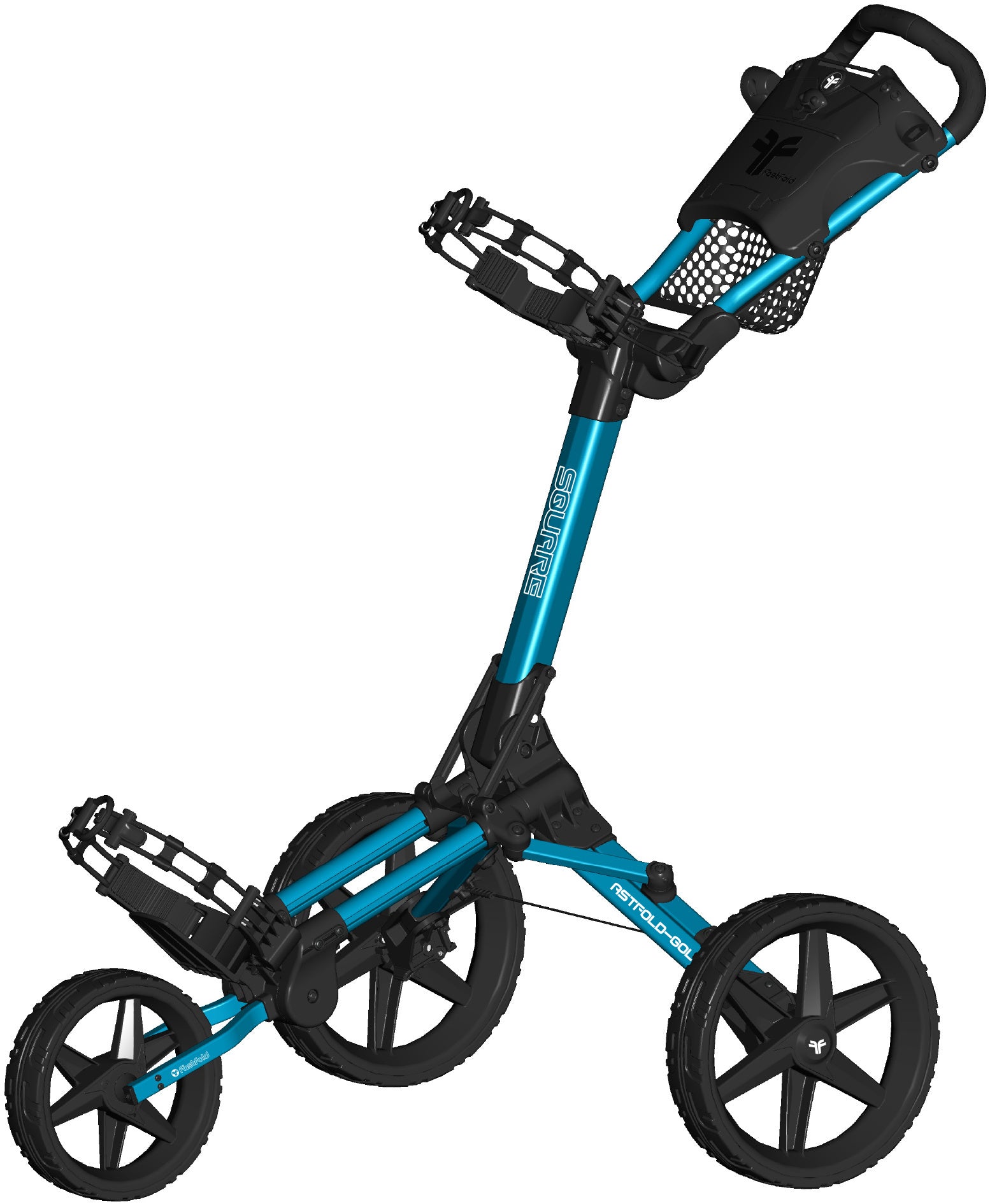Fastfold Square trolley aqua/zwart