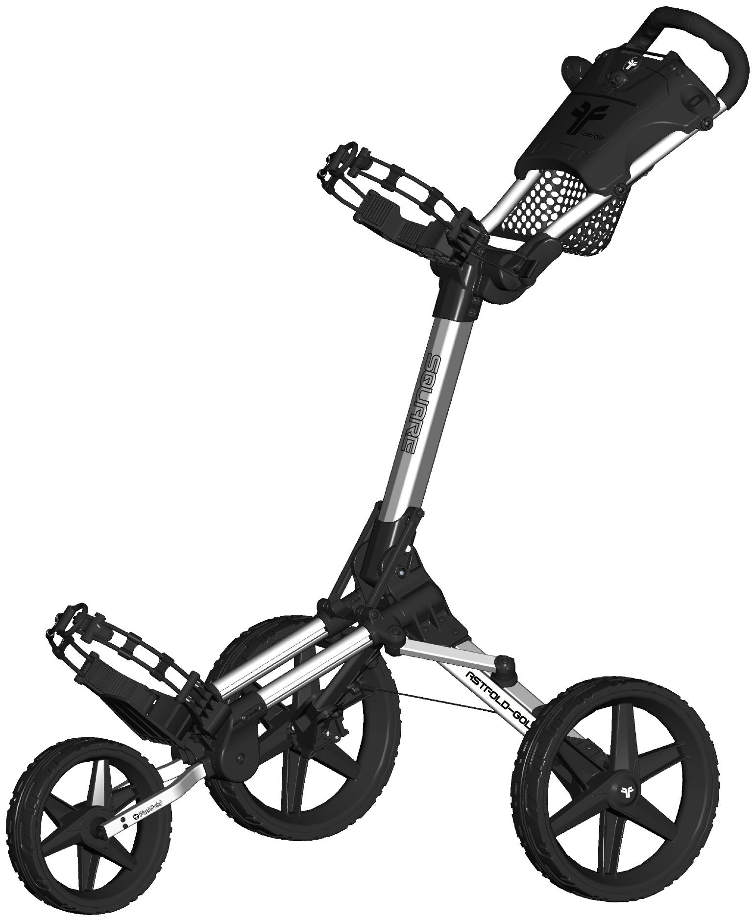 Fastfold Square trolley zilver/zwart