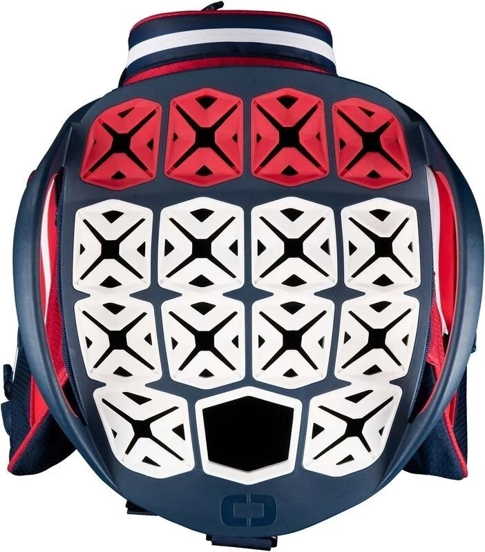 Ogio All Elements Silencer cartbag rood/wit/blauw