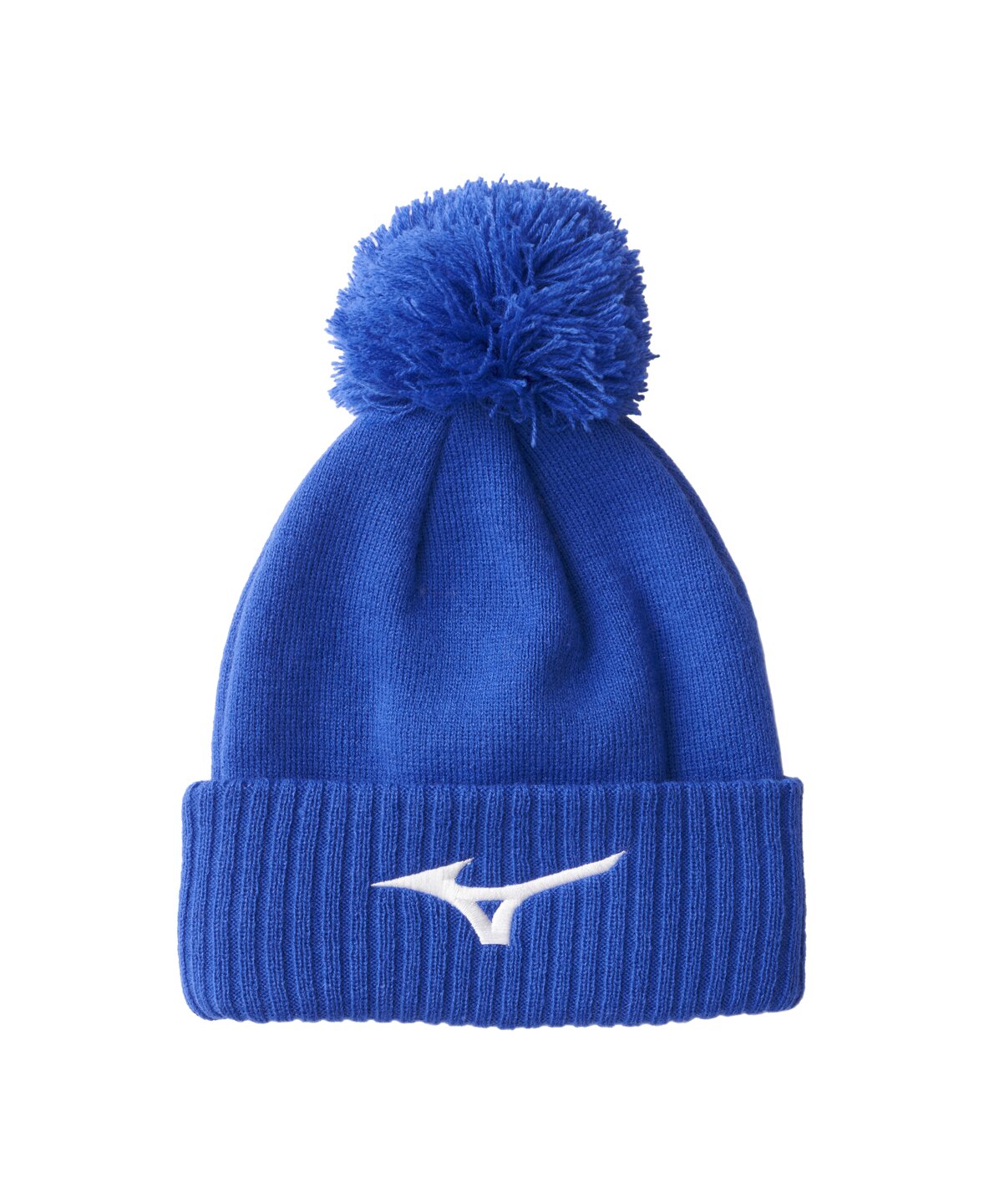 mizuno crested bobble hat blauw