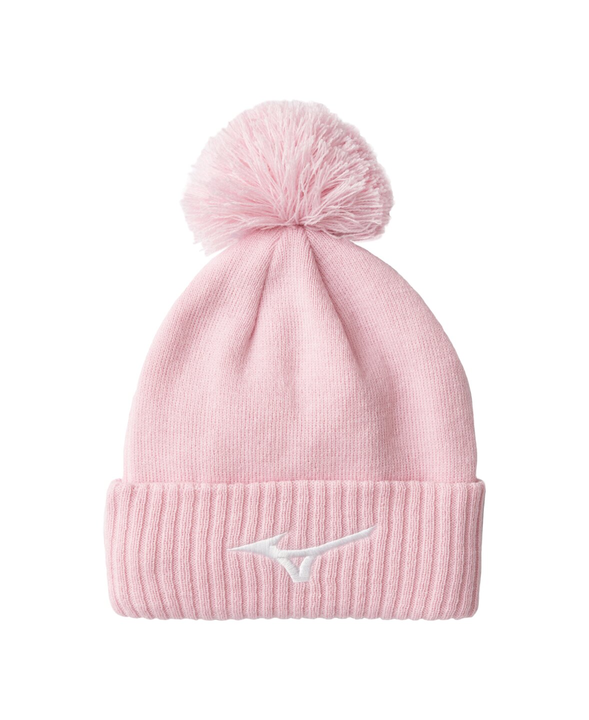 mizuno crested bobble hat roze