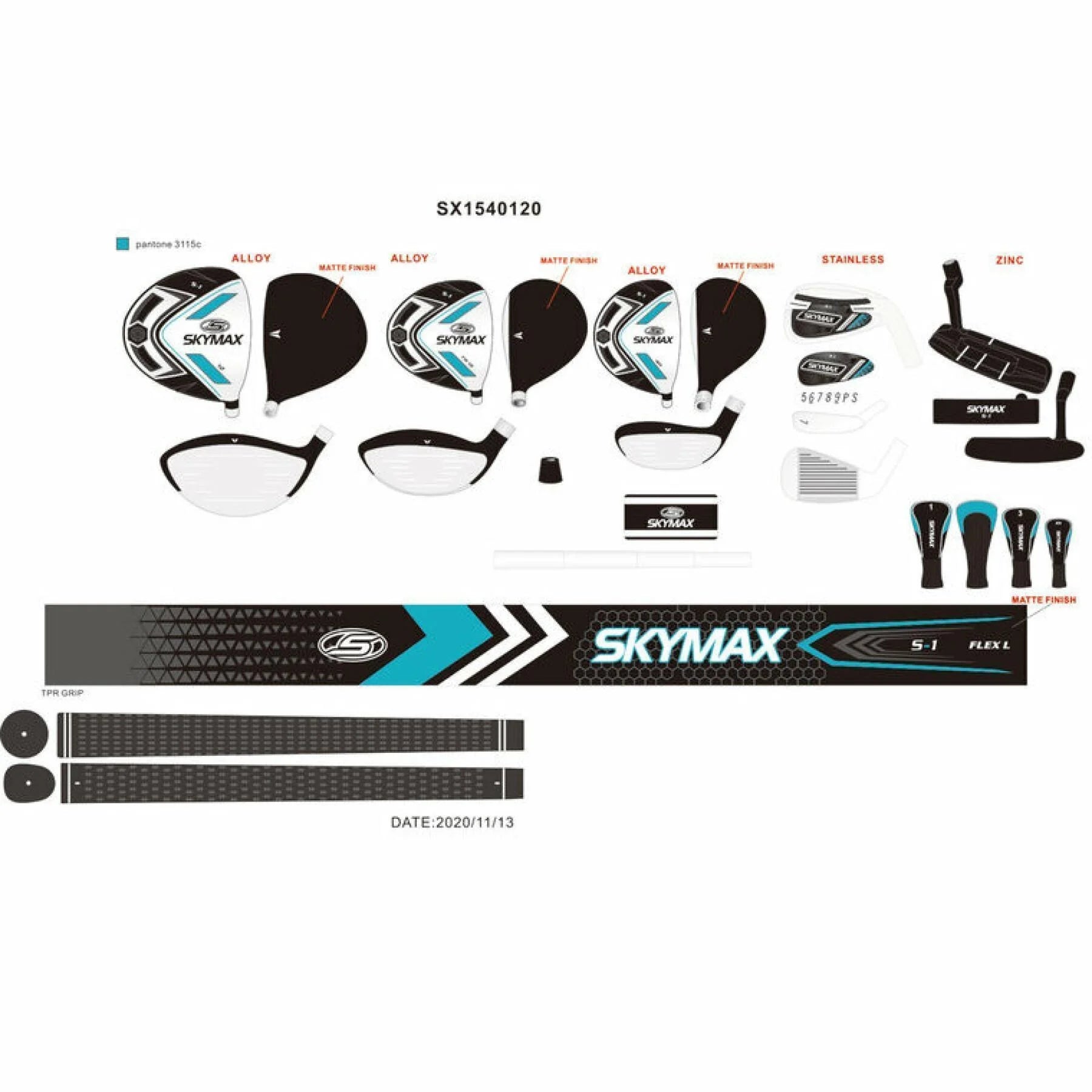 Skymax S1 Full Set Woman Graphite Rechtshandig