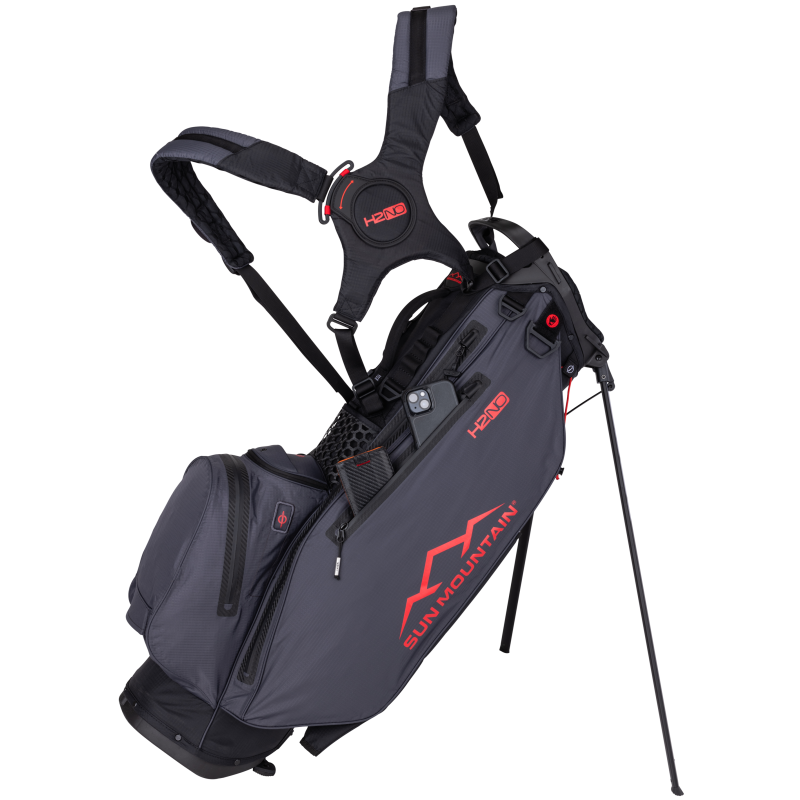 Sun Mountain H2NO Lite 14 Standbag black/steel/red