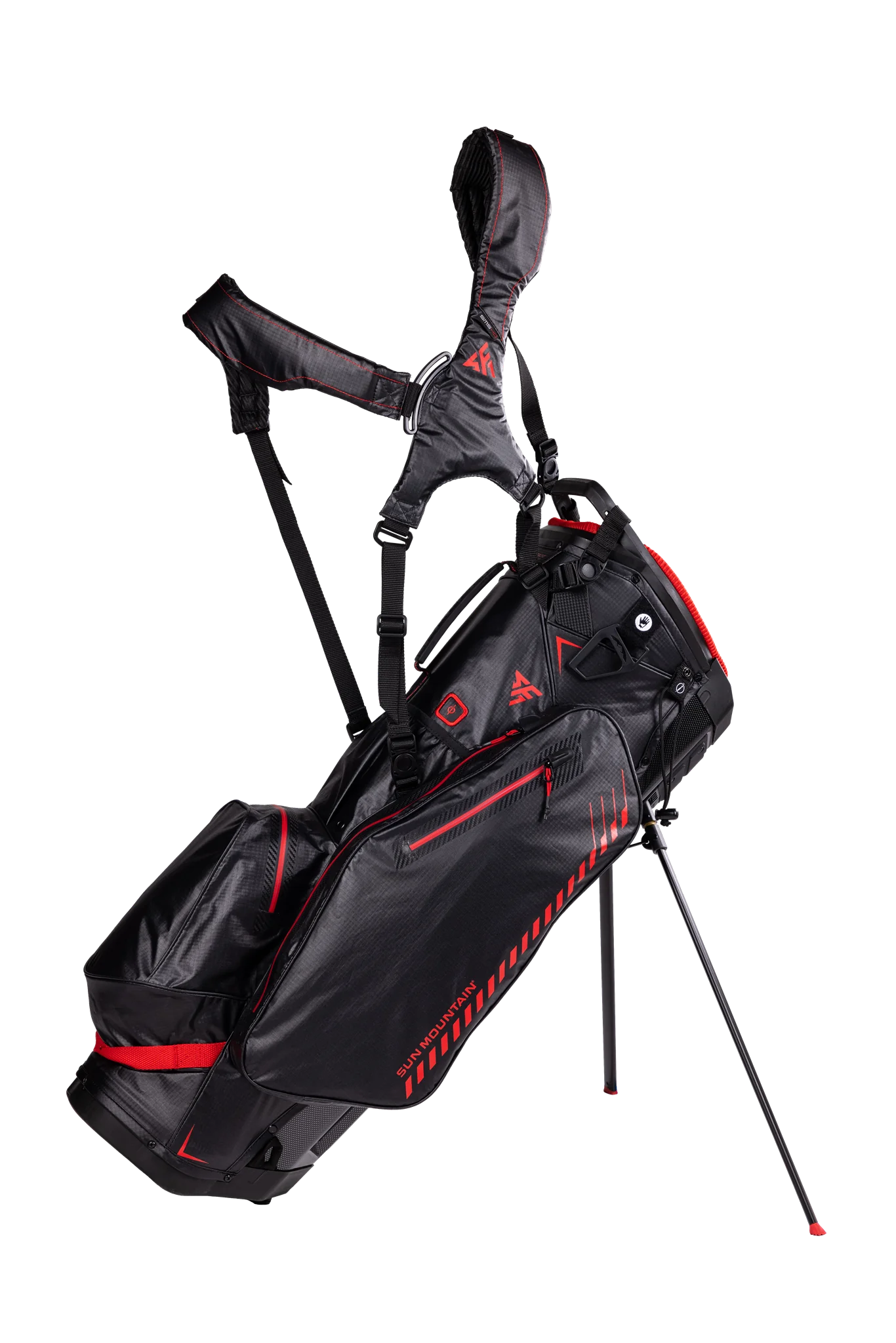 Sun Mountain Fast Hybrid SF1 standbag zwart/rood