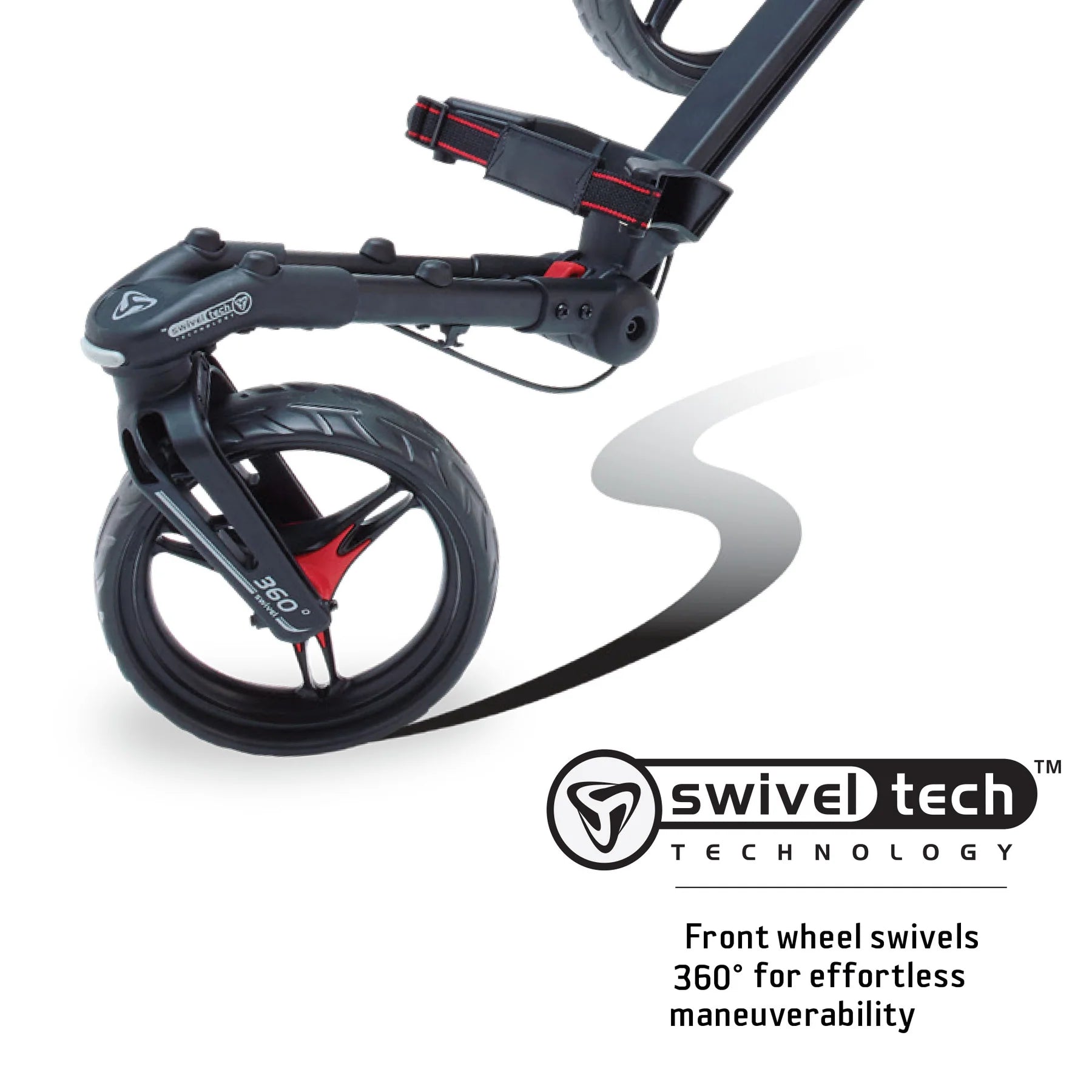 BagBoy TriSwivel II golftrolley zwart/rood