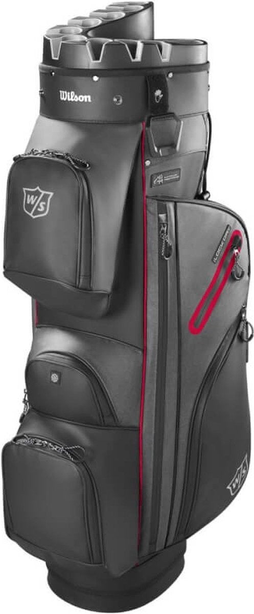 Wilson Staff I Lock Dry cartbag zwart/rood