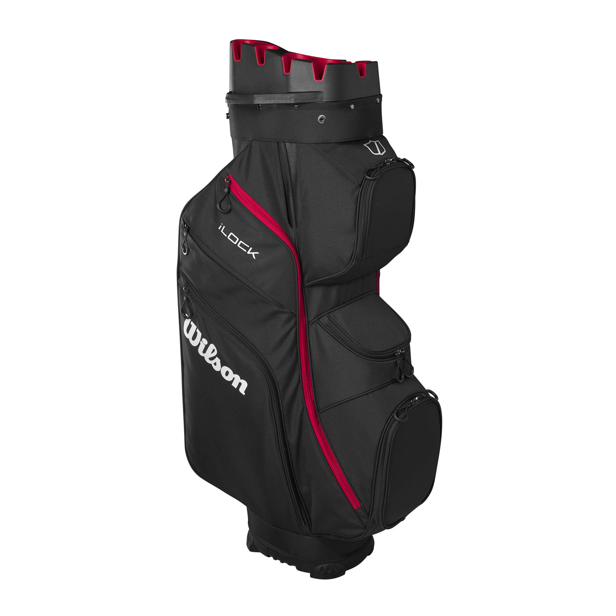 Wilson Staff I Lock cartbag zwart/rood