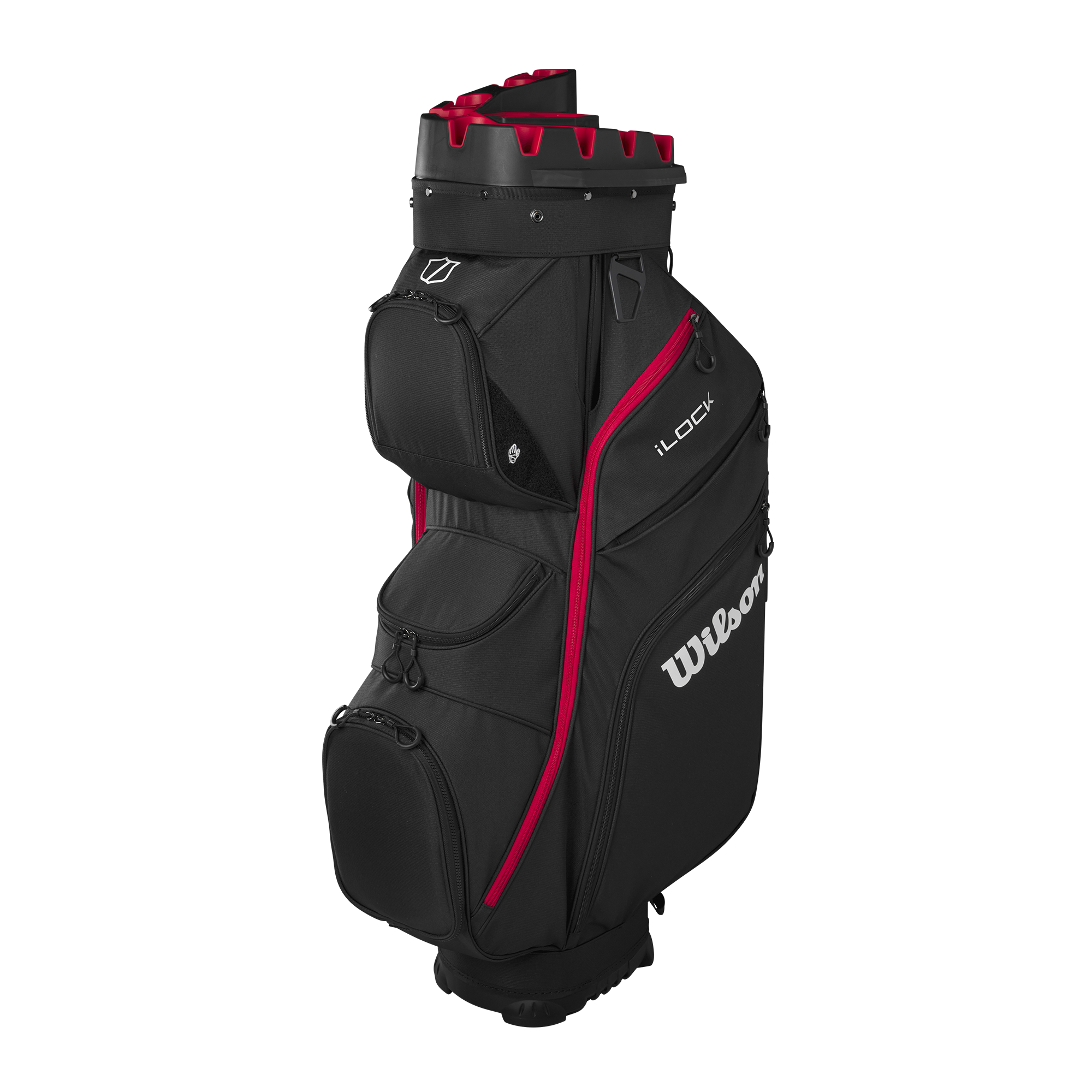 Wilson Staff I Lock cartbag zwart/rood