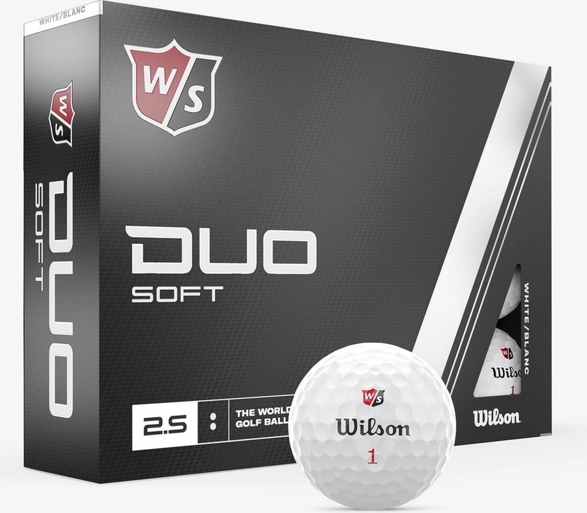 Wilson Staff DUO Soft Golfballen 2023 - Wit - 12 Stuks