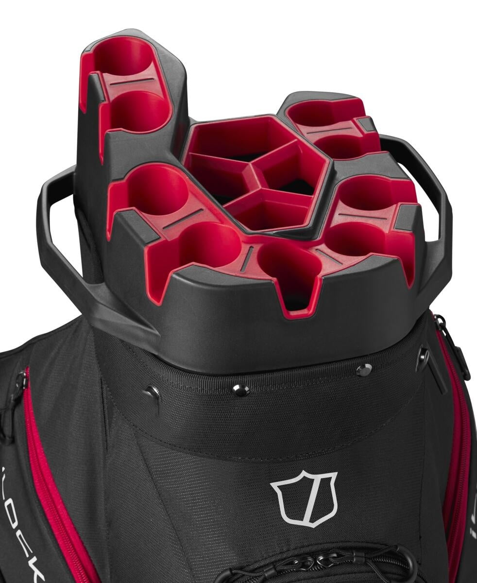 Wilson Staff I Lock cartbag zwart/rood